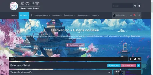 Esteria no Sekai: community ops for a Cuban anime/gaming forum