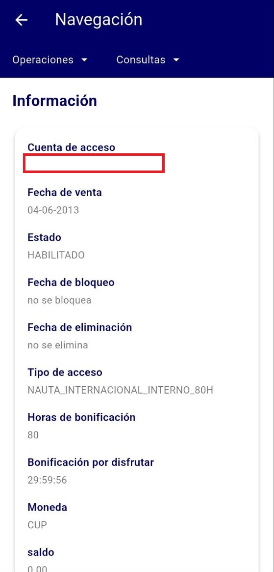 Account dashboard — plan type, status, bonus hours, balance